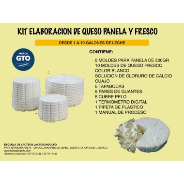 KIT COMO ELABORAR QUESO PANELA S/TERMOMETRO